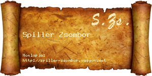Spiller Zsombor névjegykártya